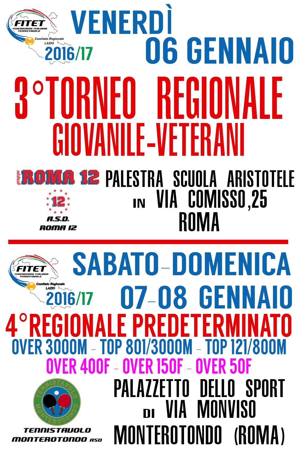 6 7 8 Gennaio