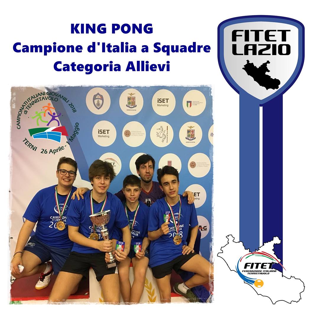 King Pong Campione Squadre Allievi